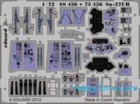 Photo-etched set 1/72 Su-27UB interior Color, for Trumpeter kit