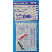 Navigation lights: green, red, clear, 12x3 pcs.