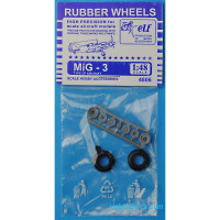 Rubber wheels 1/48 for MiG-3 fighter