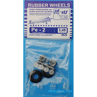 Rubber wheels 1/48 for Pe-2