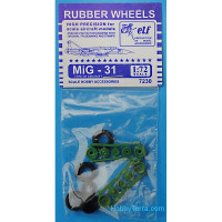 Rubber wheels 1/72 for MiG-31