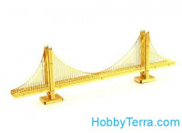 Fascinations  001-G 3D metal puzzle. Architecture "Gold Golden Gate Bridge"