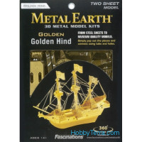 3D metal puzzle. Golden Hind