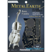 3D metal puzzle. Bass Fiddle