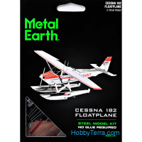 3D metal puzzle. Cessna 182 floatplane
