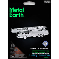 3D metal puzzle. Fire engine