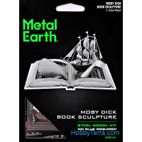 3D metal puzzle. Moby Dick Book Sculpture