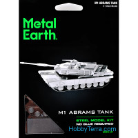 3D metal puzzle. M1 Abrams tank