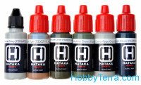 Hataka  AS09 Set of paints. USAF (Vietnam war-era), 6 pcs