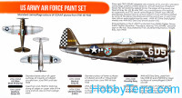 Hataka  CS04-02 Set of paints. US Army Air Force, 6 pcs