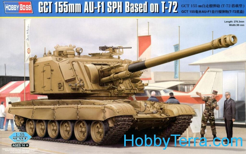 1 35 Howitzer Gct 155mm Au F1 Based On T 72 Tank Hobby Boss 5 Hobbyterra Com