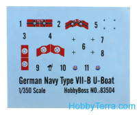 Hobby Boss  83504 German Dkm Navy VII-B Uboat