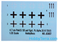 Hobby Boss  83807 4.7 cm Pak(t) Sfl.auf Fgst. Pz.Kpfw.35 R 731(f)