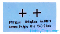 Hobby Boss  84819 German Pz.Kpfw KV-2 754(r) tank