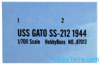 Hobby Boss  87013 USS GATO SS-212 1944