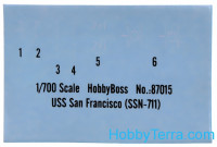Hobby Boss 87015 USS San Francisco (SSN-711) submarine model kit