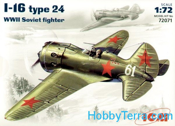 ICM  72071 Polikarpov I-16 type 24 WWII Soviet fighter