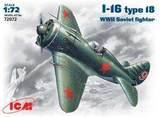 ICM  72072 Polikarpov I-16 type 28 WWII Soviet fighter