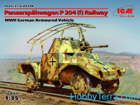 WWII German armored vehicle Panzerspahwagen P 204 (f) Railway