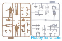 ICM 48153 Scale 1:48 Model Kit: Mustang P-51D with USAAF Pilots and Ground Personnel