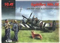 Spitfire Mk.IX with RAF pilots & ground personnel