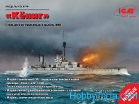 WWI German Battleship “König”, full hull and waterline
