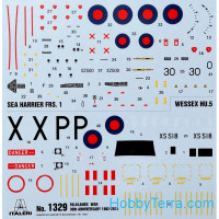 Italeri  1329 Wessex UH.5 helicopter & Sea Harrier FRS.1 fighter