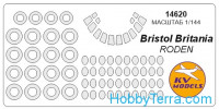 Mask 1/144 for Bristol 175 Britania and wheels masks, for Roden kit