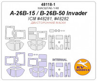 Mask 1/48 for A-26B-15/B-26B-50 Invader (Double sided) + wheels masks (ICM)