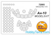 Mask 1/72 for An-10, for ModelSvit kit