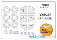 Mask 1/72 for Yak-36 and wheels masks, for Art Model kit