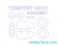 Mask 1/72 for Tempest V and wheels masks, for Academy kit