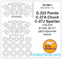 Mask 1/72 for G.222 Panda/C-27A Chuck/C-27J Spartan, for Italeri kit