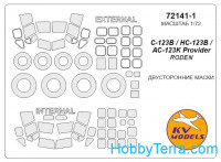 Mask 1/72 for C-123 Provider and wheels masks, for Roden kit