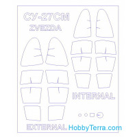 Mask 1/72 for Su-27SM (Double sided), for Zvezda kit