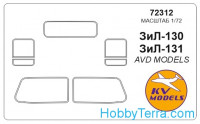 Mask 1/72 for Zil-130 / Zil-131, for AVD Models kit