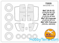 Mask 1/72 for MiG-29 and wheels masks, for Zvezda kit