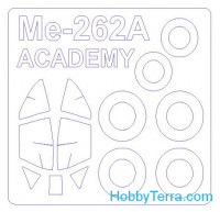 Mask 1/72 for Me-262A-1a + wheels, for Academy kit