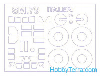 Mask 1/72 for SM.79 Spaviero and wheels masks, for Italeri kit
