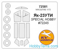 Mask 1/72 for Yak-23UTI and wheels masks, for Special Hobby kit