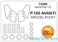 Mask 1/72 for Piaggio P.180 Avanti and wheels masks, for Amodel kit