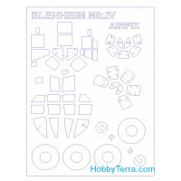 Mask 1/72 for Bristol Blenheim Mk IV and wheels masks, for Airfix kit