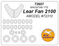Mask 1/72 for Lear Fan 2100, Amodel kit