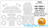 Mask 1/72 for Fw-189A1/A-2 and wheels masks, for MPM kit