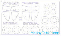 Mask 1/72 for Su-24MR (Double sided) and wheels masks, for Trumpeter kit