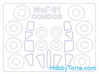 Mask 1/72 for MiG-31B/MiG-31BM + wheels, Condor kit