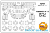 Mask 1/72 for Piasecki H-16 / YC-16A + wheels, for Revell kit