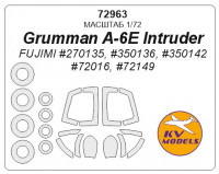 Mask 1/72 for Grumman A-6E Intruder + wheels masks (FUJIMI)
