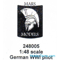 WWI German pilot in winter uniform, metal