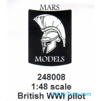 British pilot in summer uniform, metal